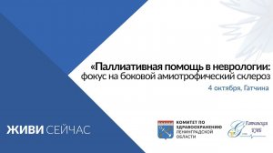 Паллиативная помощь в неврологии: фокус на БАС в Ленинградской области 4 октября