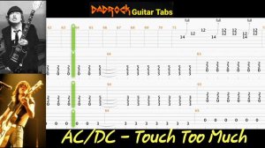 Touch Too Much - AC/DC - Guitar + Bass Backing Track With TABS
