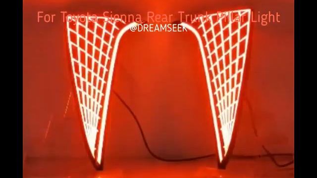 Dreamseek LED Rear Trunk Pillar Light for Toyota Sienna XL40 2021+ Brake Turning Tail Lamp