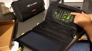 Солнечная панель allpowers 21 Вт 5 вольт зелёная с повер банком обзор