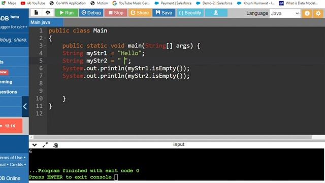 String Methods in Java | endsWith()  equals()  indexOf() isEmpty() | Java tutorial for beginners