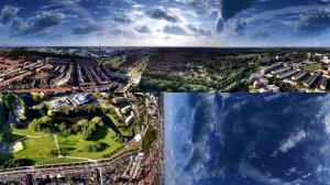 interactive 360° panorama Schiedam Netherlands with a drone