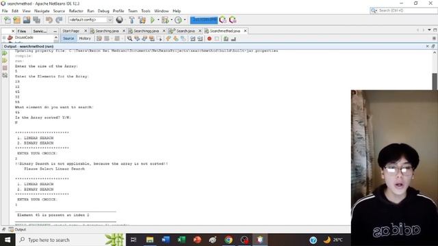 Java Menu Oriented Program (Using Binary Search and Linear Search methods) смотреть онлайн