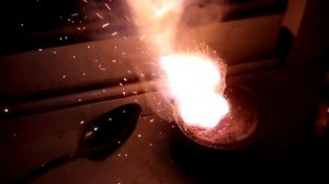 Горение неправильного чёрного пороха