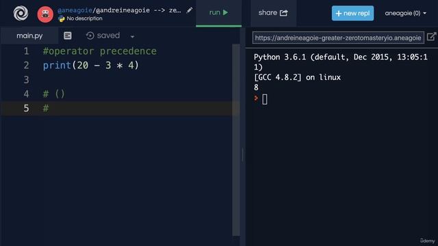 *New* Free Python Full course 2023 - Operator Precedence