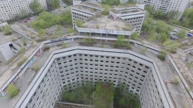 Ховринская заброшенная больница с высоты птичьего полёта