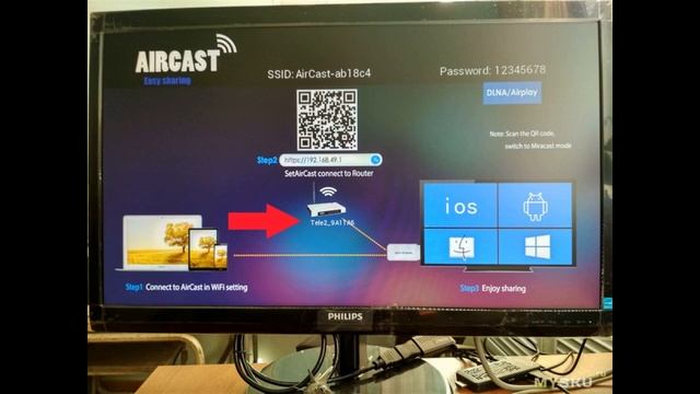 ТВ приемник AIRCAST - еще один представитель Miracast Wi-Fi (беспроводное подключение к ... | #Обзо смотреть онлайн