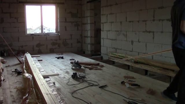 Полы из шпунтованной доски. Подробно. Постройка дома своими руками. Деревянное перекрытие.