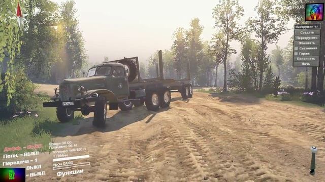 SpinTires. Мод: ЗиЛ-157 "Захар" (Ссылка на мод в описании) смотреть онлайн