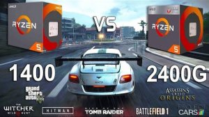 Ryzen 5 2400G vs Ryzen 5 1400 Test in 7 Games