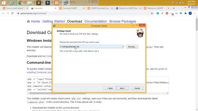 Laravel Installation in Windows System | How to install Laravel 7 with the composer? | W3 BackBone