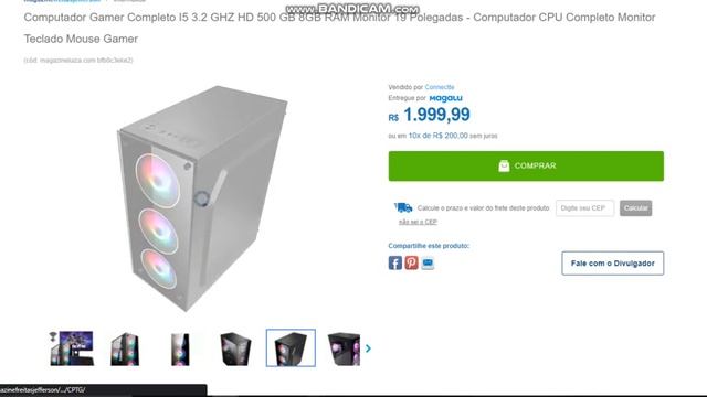 Computador Gamer Completo I5 3.2 GHZ HD 500 GB 8GB RAM Monitor 19" Monitor Teclado Mouse Gamer é bo смотреть онлайн