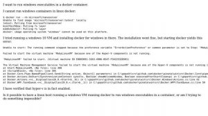 Run docker for windows in a VM running on a linux host