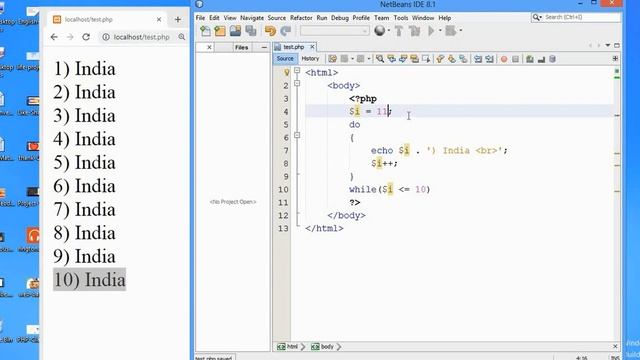 [While Loop and Do While Loop Difference in PHP] #Exit Control Loop Example Exit Control Loop in PH