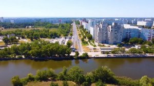 ЭНЕРГОДАР  С ВЫСОТЫ. ЛЕТО 2020. УЛИЦА СТРОИТЕЛЕЙ. КУРЧАТОВА. НАБЕРЕЖНАЯ.