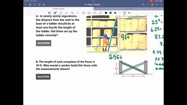 Geometry 8-1 Right Triangles and Pythagorean Thm смотреть онлайн