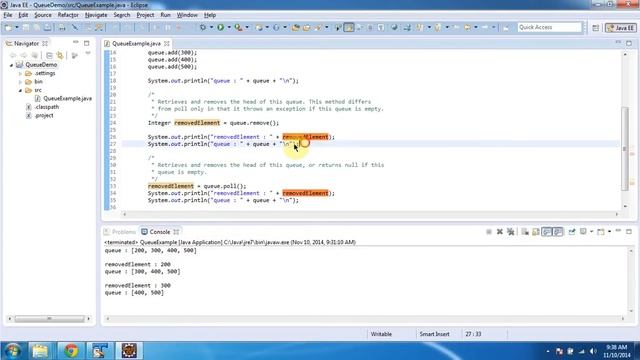 How to remove elements from the Queue? | Queue (remove elements) | Java Collection Framework
