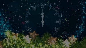 Футаж новогодние часы с боем курантов