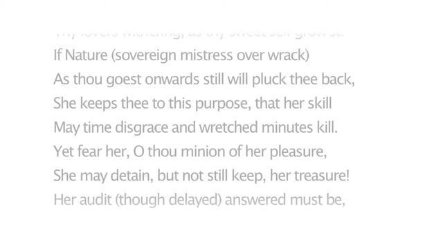 Shakespeare's Sonnet 126 – O Thou, My Lovely Boy, Who in Thy Power смотреть онлайн