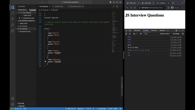 Following and Answering 25 Interview Questions of JavaScript by Sheryians Coding School || Part-6