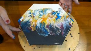 Акриловая заливка, Fluid Art на холсте. Техника рисования жидким акрилом. Acrylic Pouring