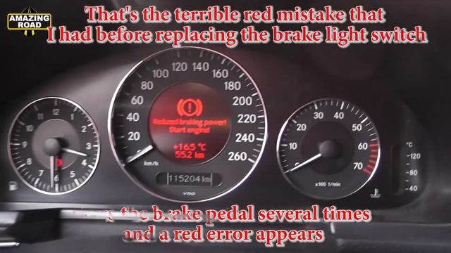 Why the Error Reduced Braking Power! Start engine!  Service Brake! Visit Workshop! on Mercedes W21