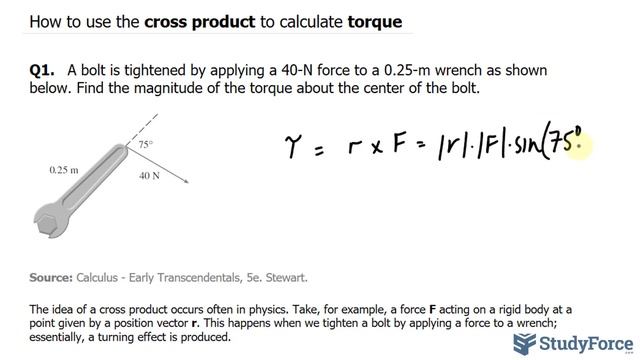 ? Use the cross product to calculate torque смотреть онлайн