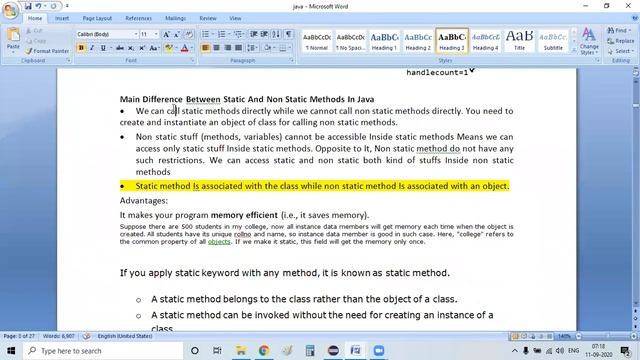Java Tutorial for Beginners || Static keyword