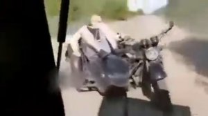 Прикол пьяные на мотоцыкле