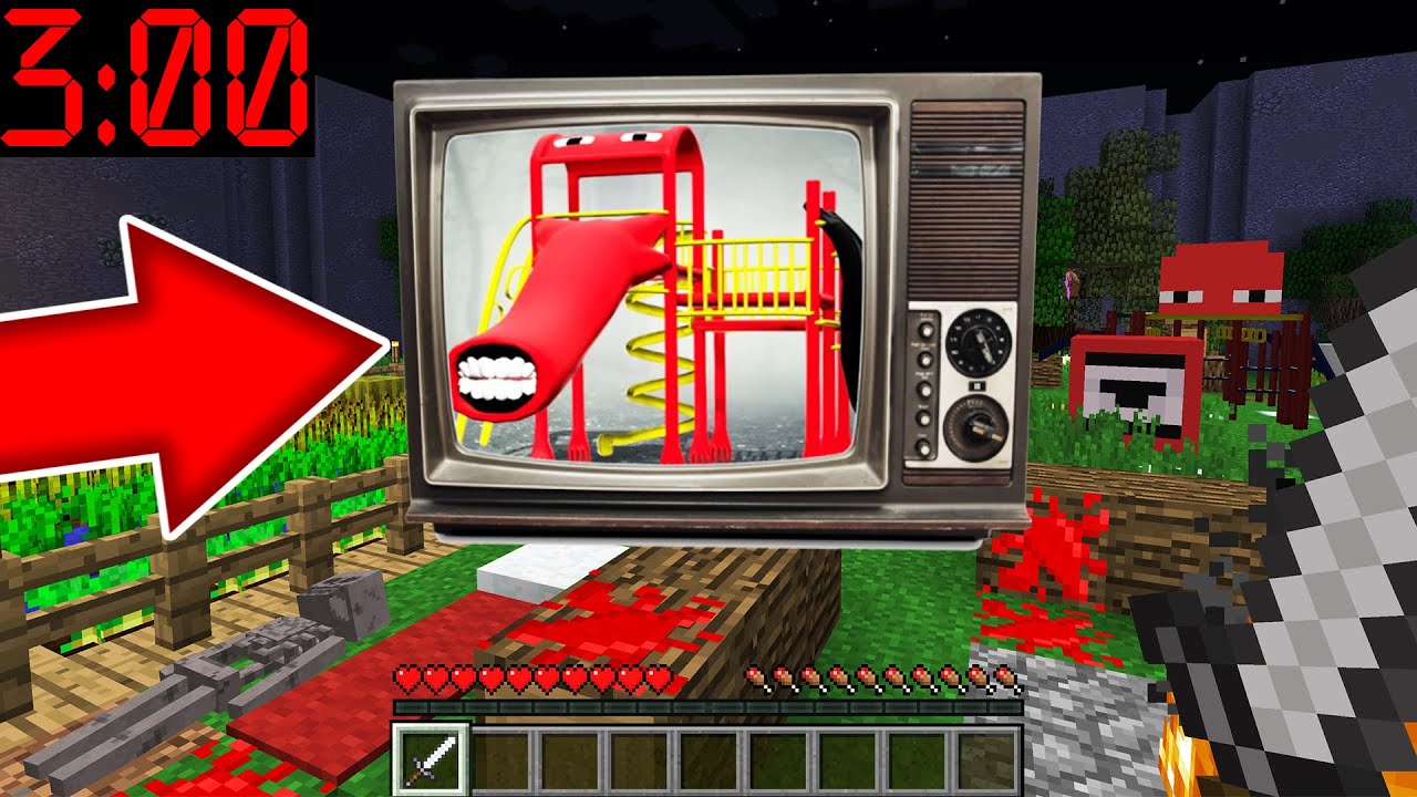 ДЕТСКАЯ ГОРКА ПОЖИРАТЕЛЬ в телевизоре в 3 часа ночи в майнкрафт ! THE EXTRA SLIDE MINECRAFT