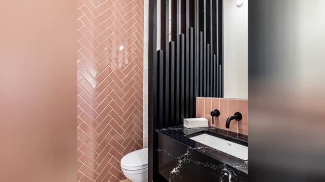 75 Painted Wood Floor And Linoleum Floor Powder Room Design Ideas You'll Love ? смотреть онлайн