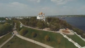 Город Ярославль с высоты птичьего полета