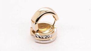 Pargold 14 Karat (585) Gold Bicolor Creole Damen Ohrring * E10056-61101-PG