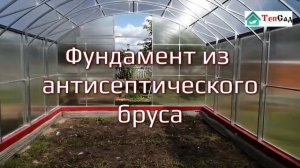 Теплица с прямыми стенками, ширина 4 метра, длина 6. Покрытие - поликарбонат.