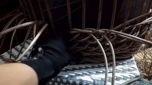 Узор КОЛЬЧУГА из искусственного ротанга.