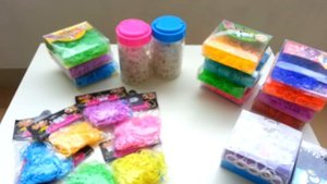 Плетение из резинок обзор новых резинок #1 Rainbow loom updated band collection review#1