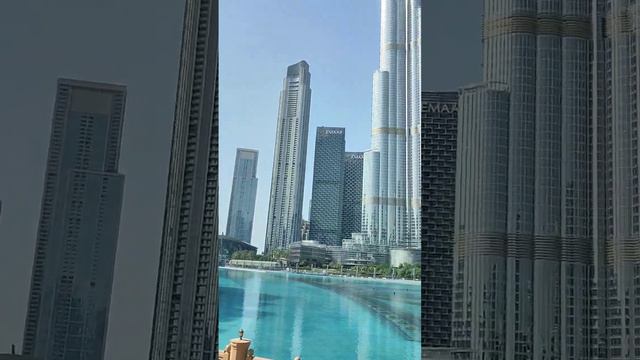 Дубай, вид на Бурдж-Халифа (высота 828 метров) смотреть онлайн