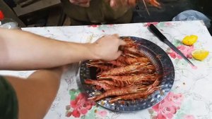 Королевские креветки гриль на шпажках, любимое блюдо Мартиросяна)
