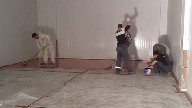 Наливной полимерный промышленный пол.