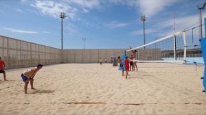 Отработка перемещений и коммуникации в защите в пляжном волейболе // Тренировка сборной Азербайджана