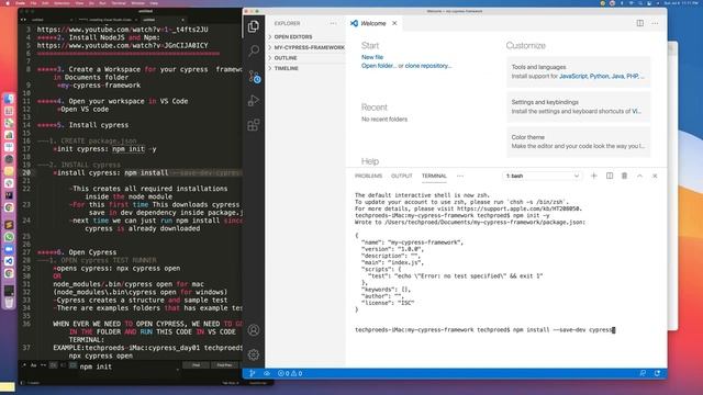 Step By Step How to install cypress and open test runner ? смотреть онлайн