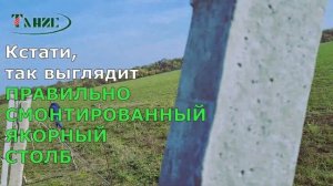 43. Правильный монтаж якорного столба для шпалерного ряда. #shorts