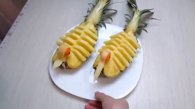 Красивая нарезка Ананаса смотреть онлайн