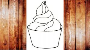 Как нарисовать милый кавайный иогурт в креманке