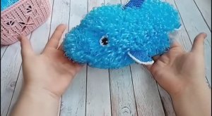 Мочалка-игрушка ДЕЛЬФИН Подробный МАСТЕР-КЛАСС