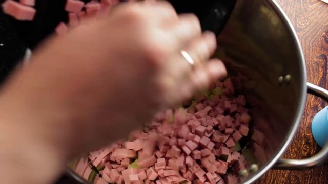Окрошка на кефире. Простой рецепт.