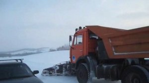 Winter road - Зимняя дорога, работа дорожников.