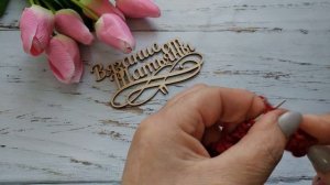 Узор спицами имитация косы.