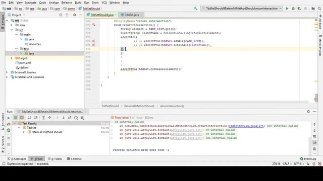10.Cracking the TDD set implementation - Retain all смотреть онлайн