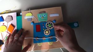 12. Видеообзор книги из фетра "Мишутка" (развивающая книга)